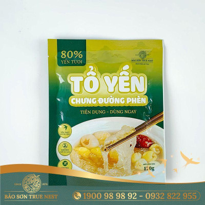 Yến Chưng Đường Phèn (Túi 120gr) - BẢO SƠN TRUE NEST