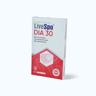 Dung dịch LIVESPO Dia 30 bổ sung men vi sinh hỗ trợ giảm tiêu chảy cấp, rối loạn tiêu hóa (10 ống)