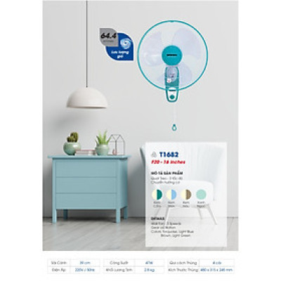 Quạt treo 1 dây SENKO T1682 - Hàng chính hãng
