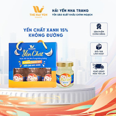 Yến sào Nha Trang không đường - Yến chất 15% Lốc 5+1