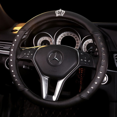 Bọc vô lăng tay lái ô tô xe hơi cao cấp đính đá gắn vương miện