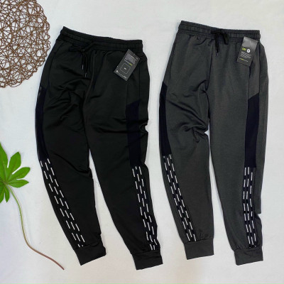 Quần jogger phối lưới sọc trắng tập gym thể thao yoga nữ