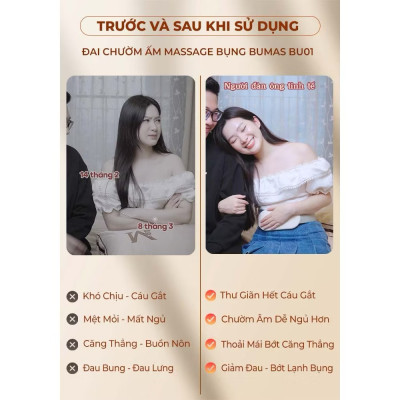 Máy Massage Giảm Đau Bụng Kinh BUMAS BU01 - Hỗ Trợ Chống Lão Hoá Da Sau Sinh - Hàng Chính Hãng