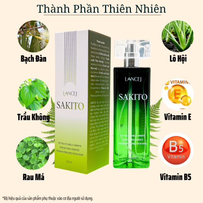 Xịt Khử Mùi Hôi Nách SAKITO LANCEJ 50ml, Khử Mùi Toàn Thân, Ngăn Tiết Mồ Hôi, Lưu Hương Suốt 24H