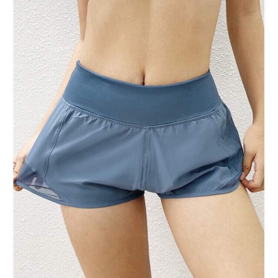 Quần Đùi Short Khoá Kéo Sau Lưng 2 Lớp Xanh Ngọc Phối Lưới