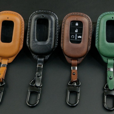 Bao da ép phom handmade chìa khóa xe ô tô Honda CRV HRV CIVIC 2,3,4,5,6 nút bấm da bò thât giá tận xưởng (có bán sỉ ) - hàng chính hãng