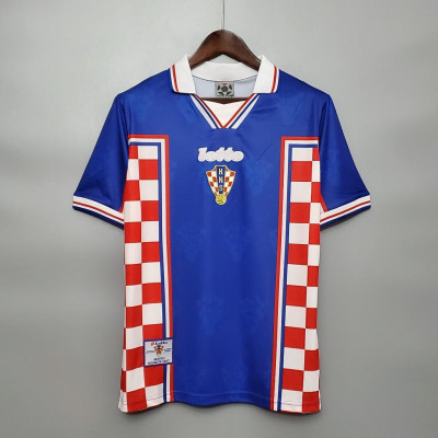 Áo Bóng Đá Retro Tuyển Croatia 1998 - Sân Khách bản cao cấp vải Cotton Polyester
