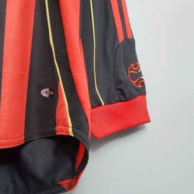 Áo Bóng Đá Retro AC Milan 2006 Dài Tay - Sân Nhà bản cao cấp vải Cotton Polyester