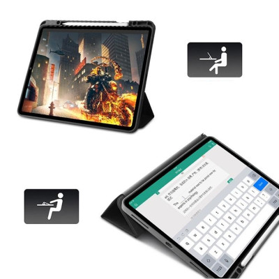 Bao da chính hãng Mutural cao cấp cho iPad Pro 11.0 2020 có khay đựng bút - Đen