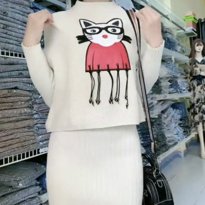 Set áo croptop và đầm ôm body myqlothing dày mềm mịn ôm form chuẩn dáng.