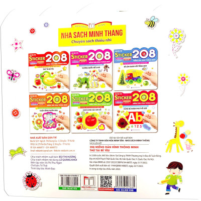 208 Miếng Dán Hình Thông Minh - IQ-EQ-CQ: Thử Tài Bé Yêu