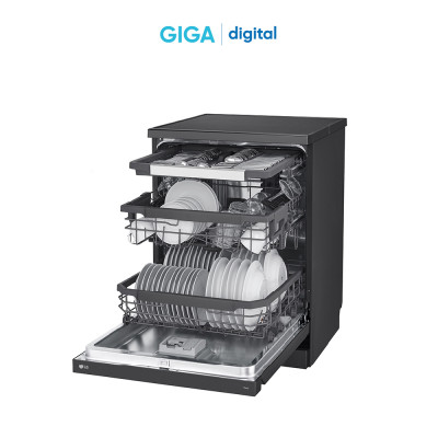 Máy rửa bát LG TrueSteam màu đen LDT14BLA4 - Công suất 1600 - 1800W - 10 chương trình rửa được 14 bộ chén đĩa - Hàng chính hãng