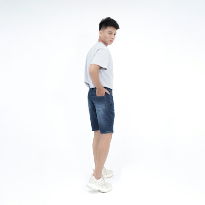 Quần Short Jeans Nam Rách Cao Cấp HUNTER X-RAYS Form Slimfit Thun Màu Xanh S63