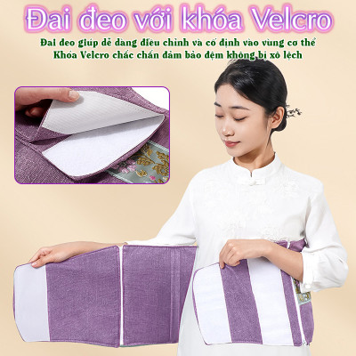 Túi Chườm Nóng Bằng Muối Ngải Cứu Nikio NK-202 - Dòng Cao Cấp Có Khóa Dán, Cải Thiện Giảm Đau Mỏi Lưng Cổ Vai Bụng Kinh 