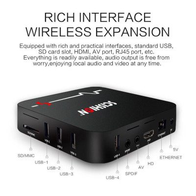 TV Box thông minh SCISHION S Smart Android 8.1, RK3229 Quad-core  hỗ trợ Tìm kiếm bằng giọng nói 4K UHD H.265 VP9