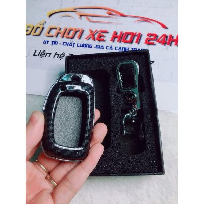 Ốp Bảo vệ chìa khóa xe Hyundai i10 loại cacbon, chịu lực, chịu nhiệt, cực kì tốt, sáng bóng, sang trọng