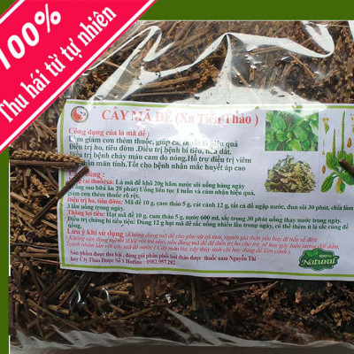 Trà Cây mã đề ( Cây mã để khô - Cây xa tiền thảo)  - Sản phẩm hữu cơ tự nhiên - Gói 500gr