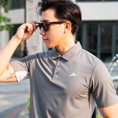 Áo Polo Nam Cổ Bẻ, Phối Nách, Xẻ Tà ALLPUR Công Nghệ Coolmax Siêu Mát - Chống Nhăn - Ngăn Mùi - Màu Xám