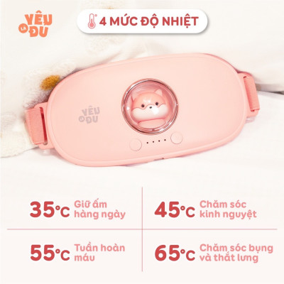 Đai Chườm Nóng, Máy Massage Giảm Đau Bụng Kinh BUMAS BU01 - Hỗ Trợ Chống Lão Hoá Da Sau Sinh