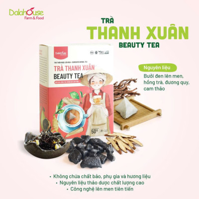 Trà Thanh Xuân Dalahouse Hộp 50g - Thanh Nhiệt, Mát Gan, Cải Thiện Giấc Ngủ, Tốt Cho Tim Mạch, Giảm Cân, Eatclean, Healthy