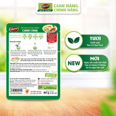 Gia Vị Canh Chua Barona 80g chay mặn dùng được, tươi ngon chuẩn vị không cần nêm nếm
