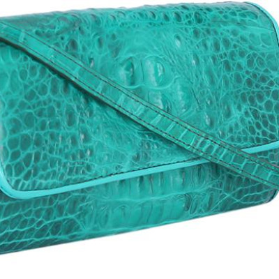 Túi Đeo Nữ Da Cá Sấu Huy Hoàng HT6264 (12 x 21 cm) - Xanh Đậm