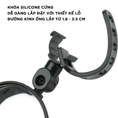 Gương Xe Đạp Kính Chiếu Hậu Tháo Rời Tiên Lợi Kính Lồi 8 Cm Cho Tầm Nhìn Rộng Cleacco Boro Sport 