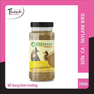 Cám Chim Sơn Ca của hiệu GREENABC - Có 2 loại hằng ngày và bổ sung giúp chim căng lửa, mượt lông, hót hay – Hộp 280g