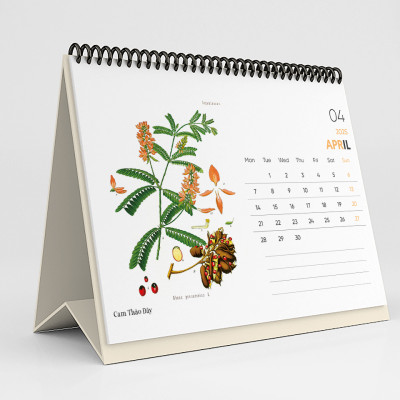 Lịch Bàn 2025 - Desk Calendar Nguyễn Trắc - Wild Flower and Herb