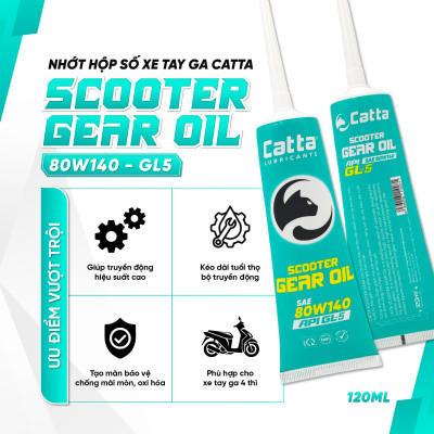 Nhớt láp CATTA SCOOTER GEAR OIL - Nhớt hộp số xe tay ga SAE 80W140, API GL5 - Hàng chính hãng