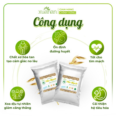 Yến Mạch Nguyên Chất Ăn Liền Xuân An [ko đường] Túi 3Kg (Giảm 30%)