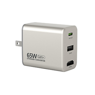 Củ sạc MicroPack 65W tích hợp 3 cổng USB-C, USB_A, và cổng truyền dữ liệu HDMI 4k60Hz MWC-265H - Hàng chính hãng