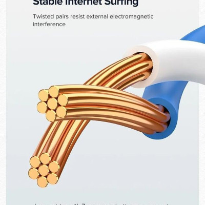 Ugreen UG50181NW102TK 20M Cat6 UTP cáp mạng Gigabit dây dẹp màu đen 26AWG CCA - HÀNG CHÍNH HÃNG