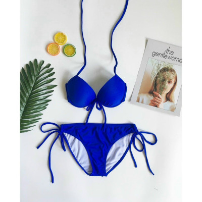 Bikini Tam Giác Có Gọng Nâng Ngực Màu Neon