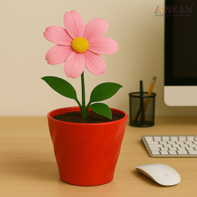 Chậu nhựa xoắn trồng cây ANKAN cho hoa hồng, cây cảnh mini, trồng rau, để bàn, treo ban công