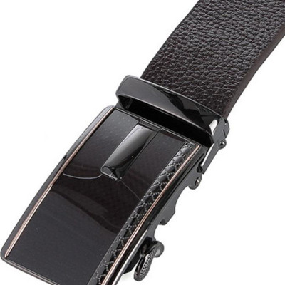 Thắt lưng nam da bò bản lớn 1,4m đầu tăng Huy Hoàng màu nâu HT4145