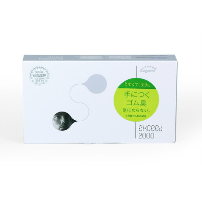 Bao Cao Su Sagami Exceed 2000 - Thiết Kế 3D - Hai Lần Thắt - 12s - Che Tên Sản Phẩm