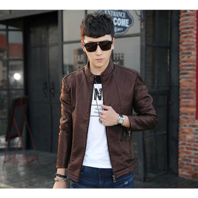 ÁO KHOÁC DA NAM LÓT LÔNG -NÂU