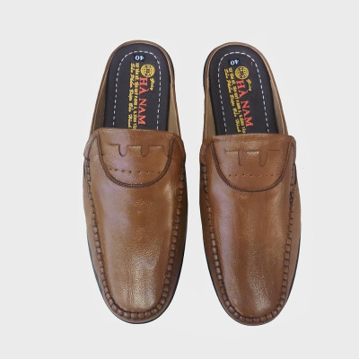 Dép Bít Mũi Nam HÀ NAM Da Bò Thật Cao Cấp GSB20118