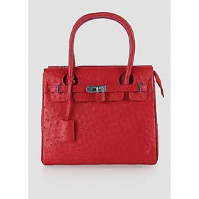 Túi xách da đà điểu Huy Hoàng cao cấp màu đỏ HT6441