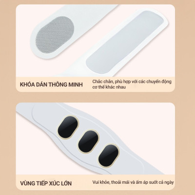 Đai [Máy] Massage Bụng Rung Lắc Hồng Ngoại Nhật Bản - Pin sạc - Chính Hãng Màu trắng - Giảm eo hiệu quả ,thon gọn cơ thể