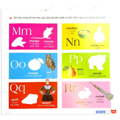 208 Miếng Dán Hình Thông Minh - IQ-EQ-CQ: Bé Làm Quen Với Tiếng Anh