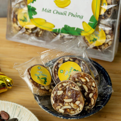 MỨT CHUỐI PHỒNG - KẸO CHUỐI PHỒNG THÀNH LONG 500G - VIỆT NAM