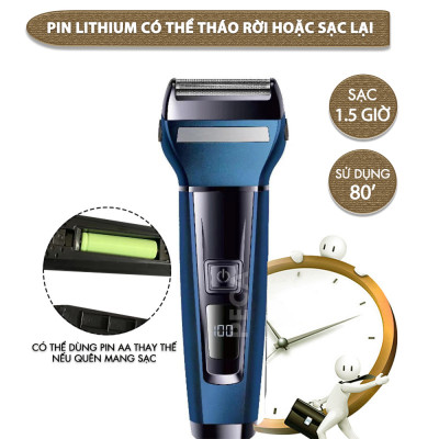 Máy cạo râu đa năng 3IN1 Kemei KM-6541 có thể cạo râu, cắt tóc, tỉa lông mũi - Chính hãng