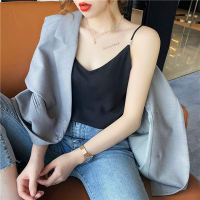 Áo 2 Dây Nữ New  Design Đính Ngọc Trai Mẫu Mới, Lụa Satin Mịn Mát, Phong Cách Vintage Trẻ Trung, Áo Có Nhiều Màu Và Đủ Size AO0004