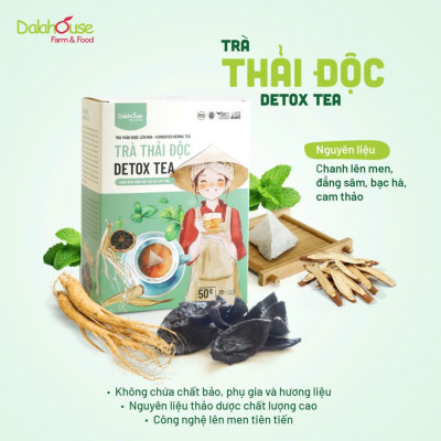 Trà Thải Độc Dalahouse Hộp 50g - Thanh Nhiệt, Mát Gan, Cải Thiện Giấc Ngủ, Tốt Cho Tim Mạch, Giảm Cân, Eatclean, Healthy