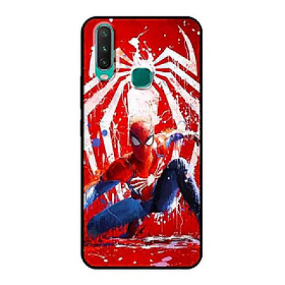 Ốp Lưng in cho Vivo Y15 Mẫu Người Nhện Nền Neon - Hàng Chính Hãng