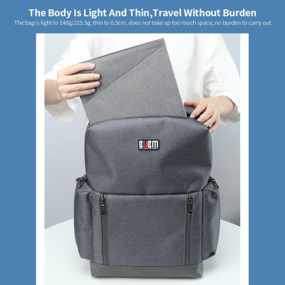 Túi lưu trữ BUBM Tương thích với IPAD Bảo vệ Fluff đơn giản Chống mài mòn Vải chất lượng cao Xám nhạt