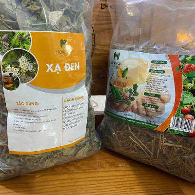 Combo 2 Gói trà mát gan - Xạ đen + Cà gai leo sao vàng hạ thổ - hàng chuẩn của HopHoaCoop