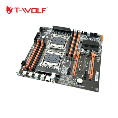 Bo mạch chủ Main T-WOLF Xeon TW-DU99D4 (2*LGA2011-3E5V3-V4/8*DDR4(Chạy được Ram thường)/Lan 1000/2*NVMe-M.2 Sata/2*PCIe16X/2*PCIe1X) - Hàng Chính Hãng